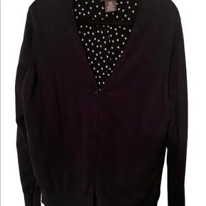 Women 18W/20W Cardigan Navy Blue Button Up by George Me Designs by Mark Eisen